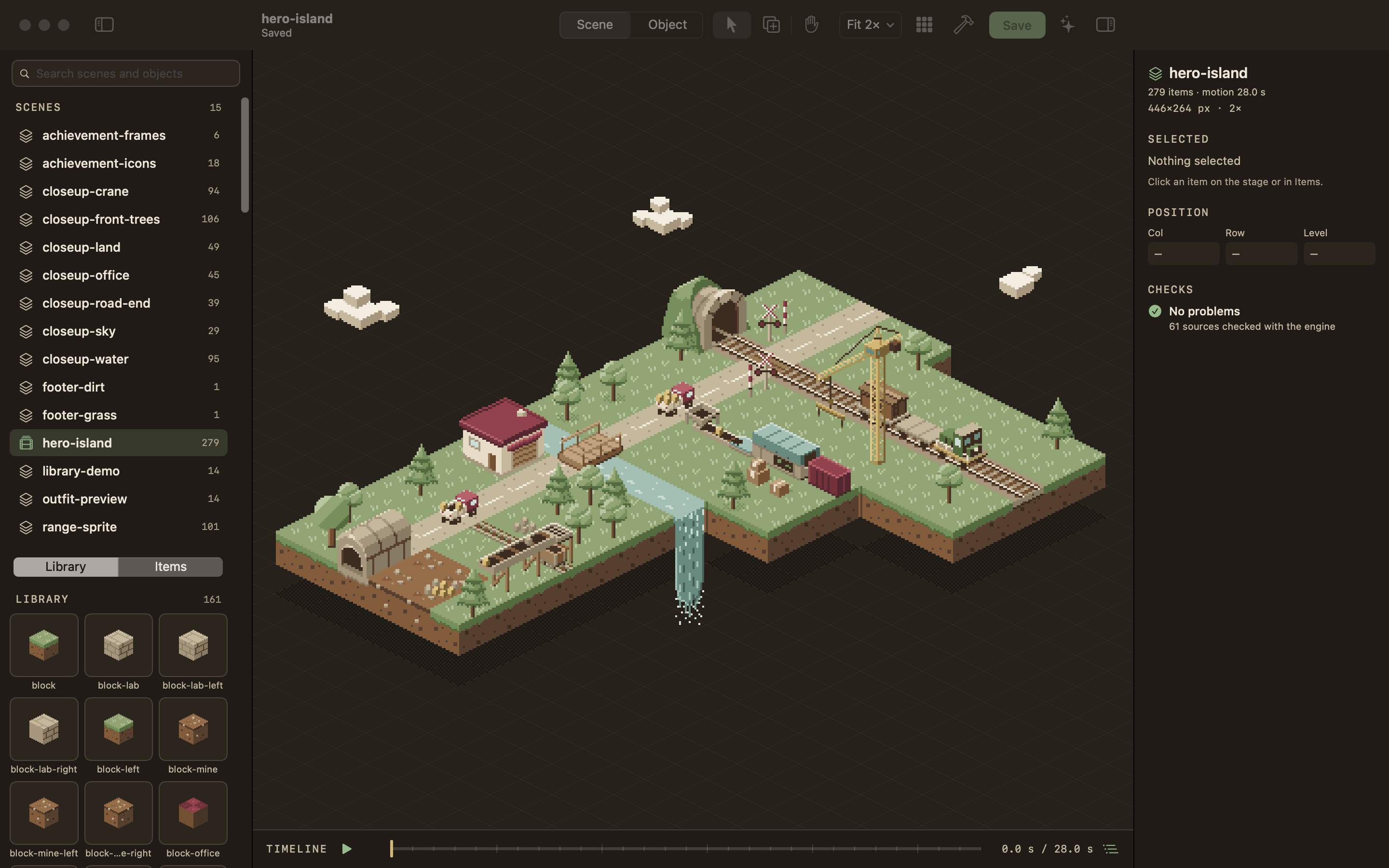 Pixel Lab, scene mode, night