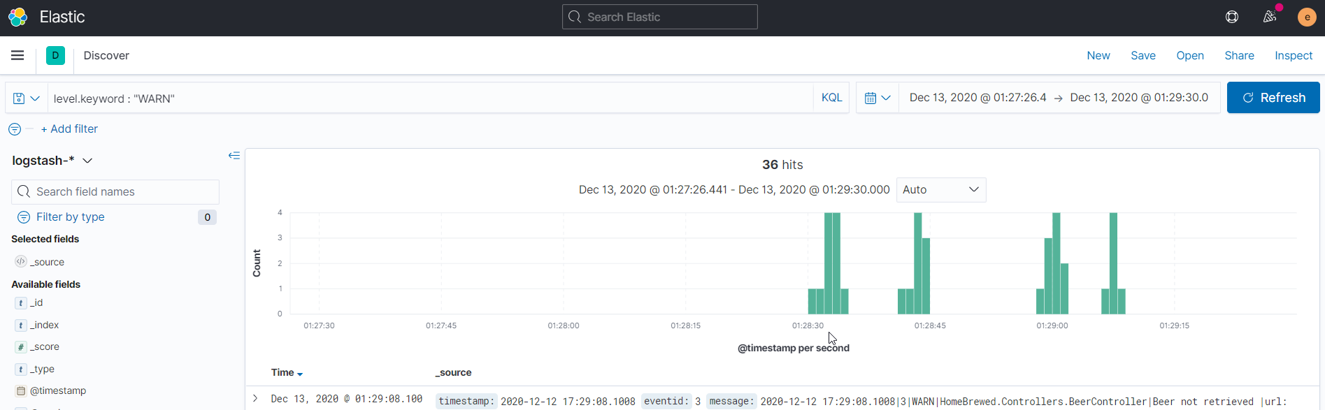 Logstash Discover