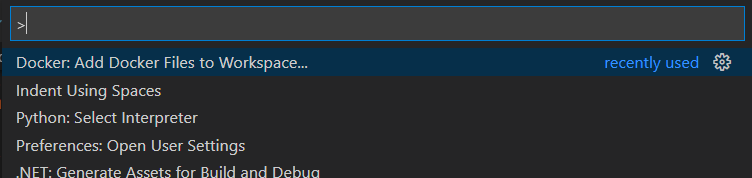 VS Code Add Dockerfile